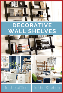 kitchen and office wall shelves